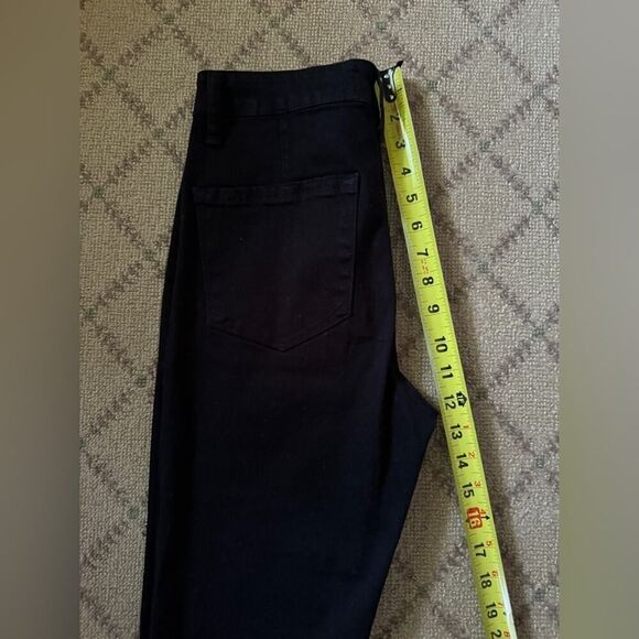 Tricot by C'est toi black denim kick flare high waisted pants 26 - Picture 9 of 14